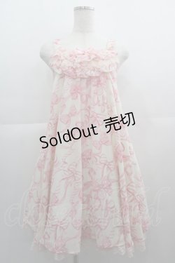 画像1: Angelic Pretty / ラッピングリボンジャンパースカート  アイボリー I-25-05-01-063-AP-OP-HD-ZI