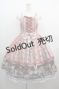 metamorphose / Happy Sewing Time フリルジャンパースカート+ヘッドドレスセット 1 サックスｘ赤 I-25-05-01-065-ME-OP-HD-ZI