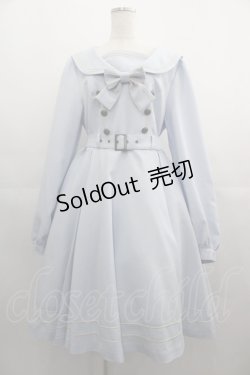 画像1: metamorphose / 【プラスサイズ】長袖セーラーリボンワンピース 2 サックス I-25-05-01-067-ME-OP-HD-ZI