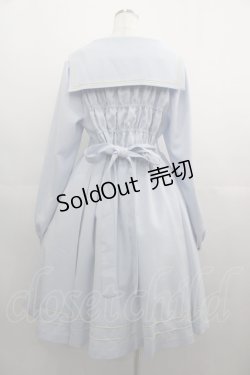 画像2: metamorphose / 【プラスサイズ】長袖セーラーリボンワンピース 2 サックス I-25-05-01-067-ME-OP-HD-ZI