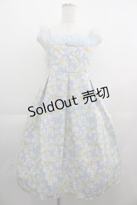 Emily Temple cute / シースルーデイジーワンピース  サックス I-25-05-01-072-ET-OP-HD-ZI