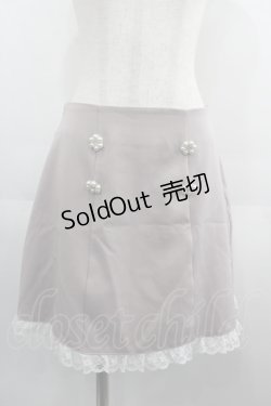 画像1: evelyn / パール4つボタンミニスカート  ピンク I-25-05-01-113-LO-SK-HD-ZI