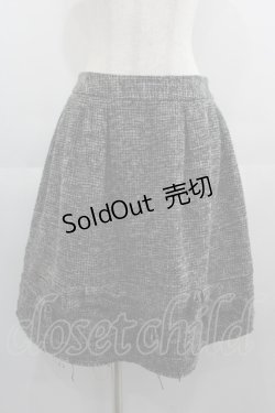 画像1: Jane Marple / 裾リボンデザインツイードスカート  黒Ｘ白 I-25-05-01-115-JM-SK-HD-ZI