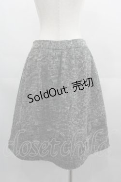 画像2: Jane Marple / 裾リボンデザインツイードスカート  黒Ｘ白 I-25-05-01-115-JM-SK-HD-ZI