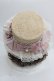 画像3: metamorphose / うさぎさんリボンレース麦わらハット  アイボリーｘピンクｘ白 I-25-05-01-123-ME-AC-HD-ZI (3)