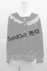MA*RS / クロス刺繍セーラー襟ブラウス  黒Ｘ白 I-25-05-01-016-EL-BL-HD-ZI