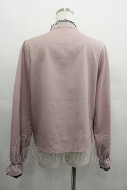 画像2: MA*RS / ハートZIPチョーカーデザインブラウス  ピンクＸ黒 I-25-05-01-018-EL-BL-HD-ZI