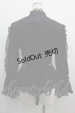 画像2: metamorphose / コウモリ付け襟シャーリングブラウス 1 黒 I-25-05-01-020-ME-BL-HD-ZI