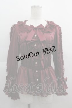 画像1: metamorphose / スクエアあきキャンディスリーブブラウス 1 ボルドー I-25-05-01-021-ME-BL-HD-ZI