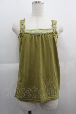 画像1: axes femme / 巻き薔薇キャミトップス  カーキ I-25-05-01-024-AX-TO-HD-ZI