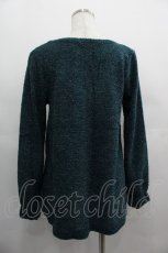 画像2: 【SALE】axes femme / パール襟ラメニットトップス  グリーン I-25-05-01-029-AX-TO-HD-ZT190 (2)