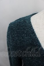 画像3: 【SALE】axes femme / パール襟ラメニットトップス  グリーン I-25-05-01-029-AX-TO-HD-ZT190 (3)