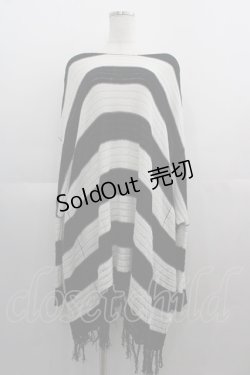 画像1: CIVARIZE / Extend フリンジドルマンニットソー  黒Ｘ白 I-25-05-01-036-GO-TO-HD-ZI