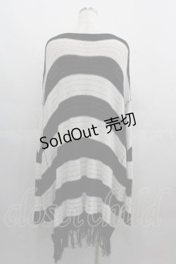 画像2: CIVARIZE / Extend フリンジドルマンニットソー  黒Ｘ白 I-25-05-01-036-GO-TO-HD-ZI