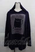 Deorart / NEKOMODOKIプリントフードカットソー  紫 I-25-05-01-037-PU-TO-HD-ZI