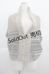 Jane Marple Dans Le Salon / 裾プリントニットベスト  ベージュＸ黒Ｘブラウン I-25-05-01-044-JM-TO-HD-ZI