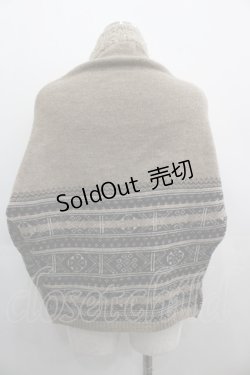 画像2: Jane Marple Dans Le Salon / 裾プリントニットベスト  ベージュＸ黒Ｘブラウン I-25-05-01-044-JM-TO-HD-ZI