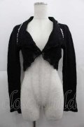 HONEY / 後ろ蝶刺繍ニットボレロ  黒Ｘ紫 I-25-05-07-052-HN-TO-HD-ZI