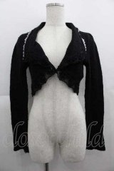 HONEY / 後ろ蝶刺繍ニットボレロ  黒Ｘ紫 I-25-05-07-052-HN-TO-HD-ZI