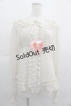画像1: BABY,THE STARS SHINE BRIGHT / シフォンフリルストライプブラウス  生成り I-25-05-07-006-BA-BL-HD-ZI