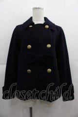 Jane Marple / Front ribbon melton P-coat  ネイビー I-25-05-07-059-JM-CO-HD-ZI