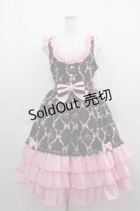 metamorphose / Dressy Ribbon フリルジャンパースカート 1 黒Ｘピンク I-25-05-07-061-ME-OP-HD-ZI