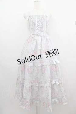 画像1: metamorphose / シャーロットロングティアードジャンパースカート 1 サックス I-25-05-07-063-ME-OP-HD-ZI