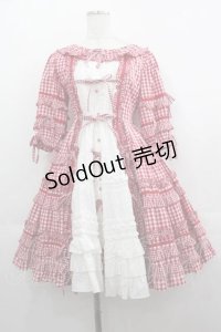 Angelic Pretty / Little Houseワンピース  赤Ｘ白 I-25-05-07-064-AP-OP-HD-ZI