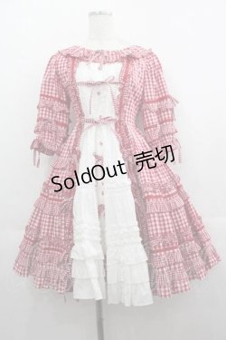画像1: Angelic Pretty / Little Houseワンピース  赤Ｘ白 I-25-05-07-064-AP-OP-HD-ZI