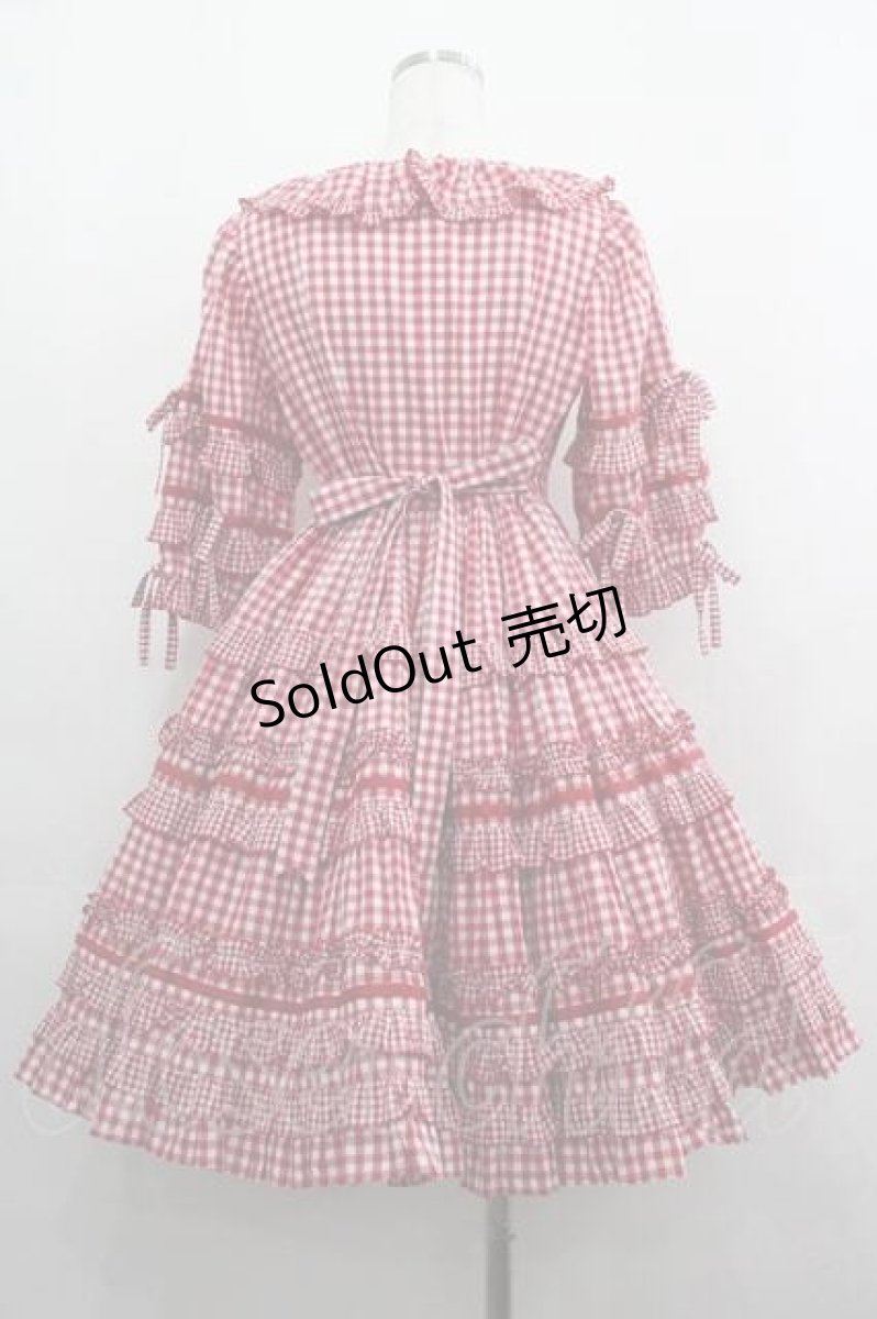 画像2: Angelic Pretty / Little Houseワンピース  赤Ｘ白 I-25-05-07-064-AP-OP-HD-ZI (2)