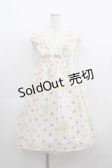 Emily Temple cute / ローズキャットレースフリルワンピース  白ｘピンク I-25-05-07-082-ET-OP-HD-ZI