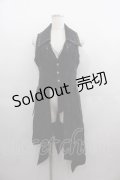 Ozz Croce / Holy Tears PurifySorrowロングベスト  黒Ｘシルバー I-25-05-07-092-OO-TO-HD-ZI
