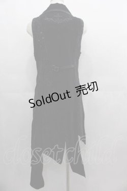 画像2: Ozz Croce / Holy Tears PurifySorrowロングベスト  黒Ｘシルバー I-25-05-07-092-OO-TO-HD-ZI