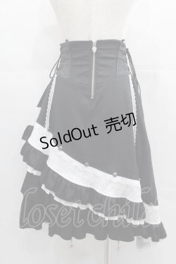 画像2: Ozz oneste / Spring Rose Carolアシメスカート  黒Ｘ白 I-25-05-07-098-OO-SK-HD-ZI