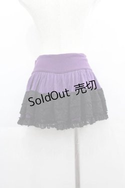 画像2: h.Jelly HONEY / レースミニスカパン  パープルＸ黒 I-25-05-07-103-HN-SK-HD-ZI