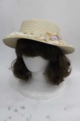 axes femme / 巻きバラレースカンカン帽  ベージュ I-25-05-07-115-AX-AC-HD-ZI
