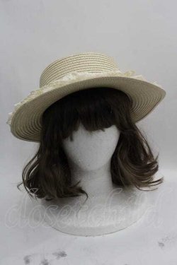 画像2: axes femme / 巻きバラレースカンカン帽  ベージュ I-25-05-07-115-AX-AC-HD-ZI