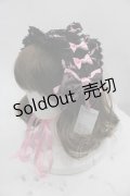 metamorphose / Dressy Ribbonフリルヘッドドレス  赤Ｘピンク I-25-05-07-118-ME-AC-HD-ZI