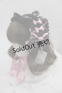 metamorphose / Dressy Ribbonフリルヘッドドレス  赤Ｘピンク I-25-05-07-118-ME-AC-HD-ZI