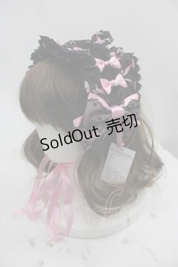 画像1: metamorphose / Dressy Ribbonフリルヘッドドレス  赤Ｘピンク I-25-05-07-118-ME-AC-HD-ZI