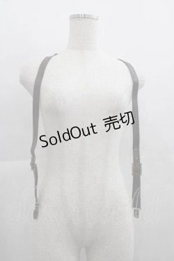 画像1: axes femme / 額縁バックルサスペンダー  茶 I-25-05-07-125-AX-BL-HD-ZI