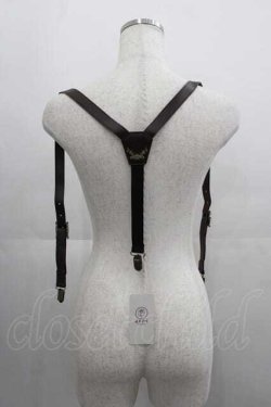 画像2: axes femme / 額縁バックルサスペンダー  茶 I-25-05-07-125-AX-BL-HD-ZI