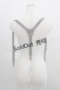 画像2: axes femme / 額縁バックルサスペンダー  茶 I-25-05-07-125-AX-BL-HD-ZI