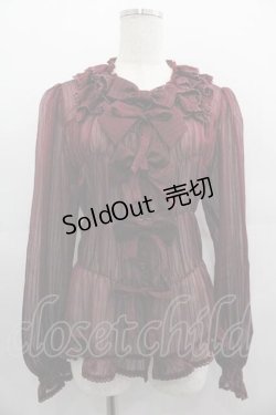 画像1: metamorphose / 4つリボンシフォンブラウス  ボルドー I-25-05-07-017-ME-BL-HD-ZI
