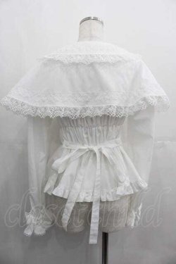 画像2: metamorphose / 木漏れ日のトロイメライ ケープ付き長袖ブラウス  白 I-25-05-07-019-ME-BL-HD-ZI