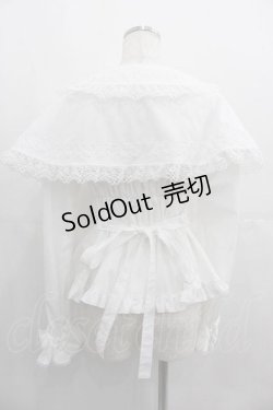 画像2: metamorphose / 木漏れ日のトロイメライ ケープ付き長袖ブラウス  白 I-25-05-07-019-ME-BL-HD-ZI