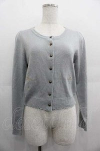 Amavel / クロス刺繍ニットカーディガン  サックス I-25-05-07-022-CA-TO-HD-ZI