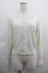 metamorphose / M刺繍ニットカーディガン  アイボリー I-25-05-07-023-ME-TO-HD-ZI