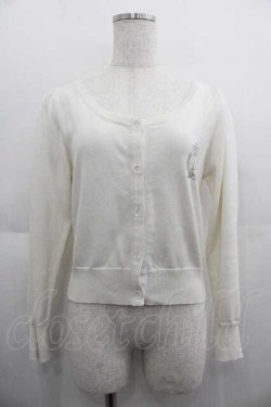画像1: metamorphose / M刺繍ニットカーディガン  アイボリー I-25-05-07-023-ME-TO-HD-ZI
