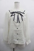 axes femme POETIQUE / リボン付ストロベリー刺繍ブラウス M ベージュ I-25-05-07-025-AX-BL-HD-ZI